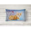  Coussin décoratif intérieur / extérieur Corgi Pup Snow Cardinal