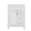 Meuble-lavabo 24 po avec lavabo en céramique, petite armoire avec 2 tiroirs et tablette réglable-1237536843