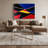 Hard Edge 73 Blue Canvas Wall Art