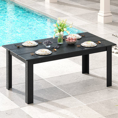 Vonne Rectangular High-density Polyethylene Outdoor Dining Table
