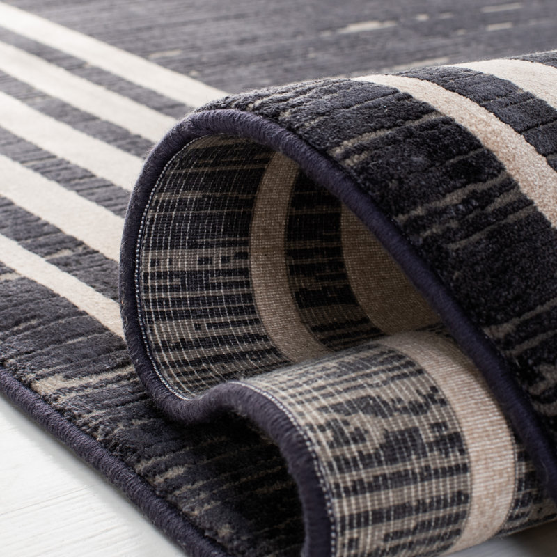 Tapis noir / beige Signature 607, Rectangle 9 pi 8 po x 13 pi