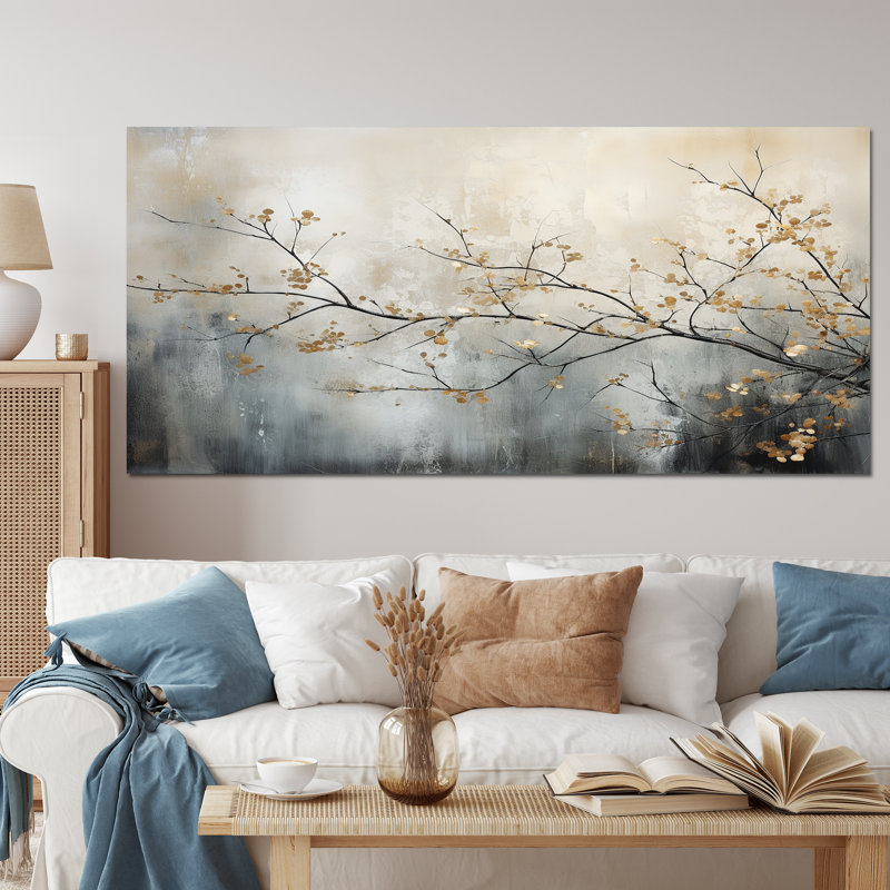 Arbre monochromes éthéré Reverie I - art mural arbre monochrome, impression murale arbre de couleur douce, Toile tendue