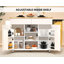 Îlot de cuisine roulant avec rangement, abattant et porte-sac pliable-729485956