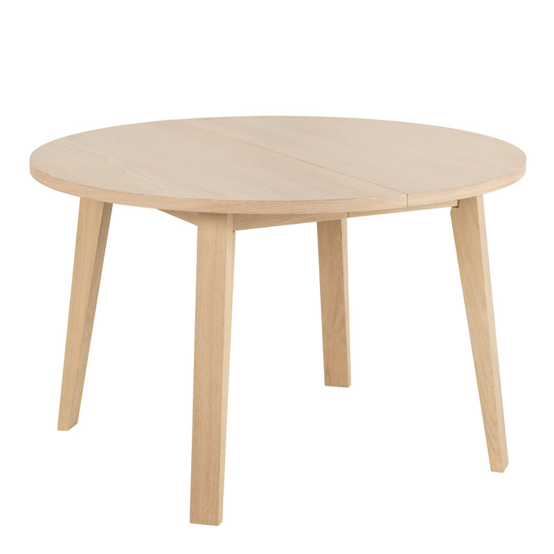 Montgomeryville Extendable Round Dining Table, White Oak