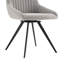 Ensemble de salle à manger à piédestal moderne 5 pièces avec chaises en velours gris Calasia