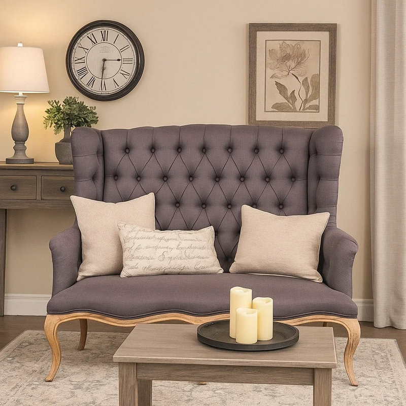 Ouareau 52'' Upholstered Settee