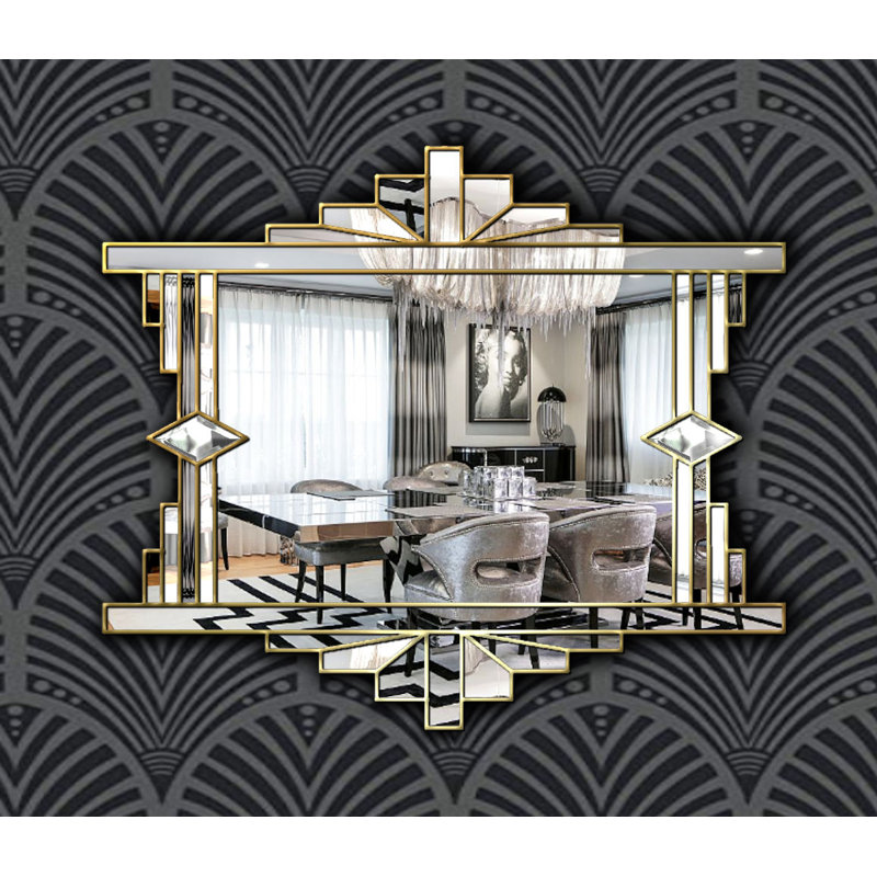 Sarina Flat Wall Mirror, Gold