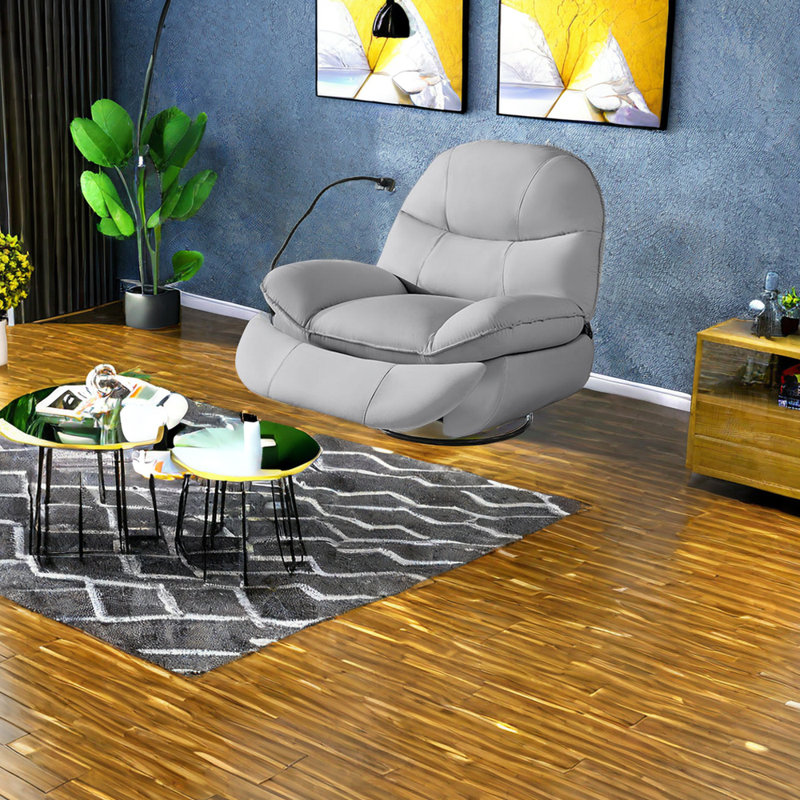 Fauteuil inclinable en similicuir Ferncliffe, Gris