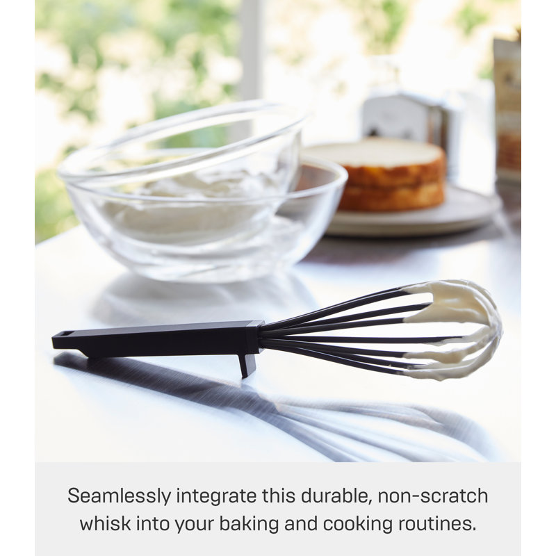 Yamazaki Home Floating Whisk, Silicone And Nylon, Black