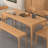 Modern Burlywood Rectangular Solid Wood Dining Table-182982023