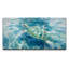 Tortue de mer nageant dans un océan bleu - reproduction d'art sur toile encadrée 3 pièces-121090448-121090449