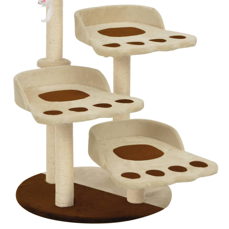 Caudill 90cm H Cat Tree, Beige/Brown