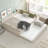 Queen Size Upholstered Platform Bed With USB And Twin Size Trundle, Beige-557210350