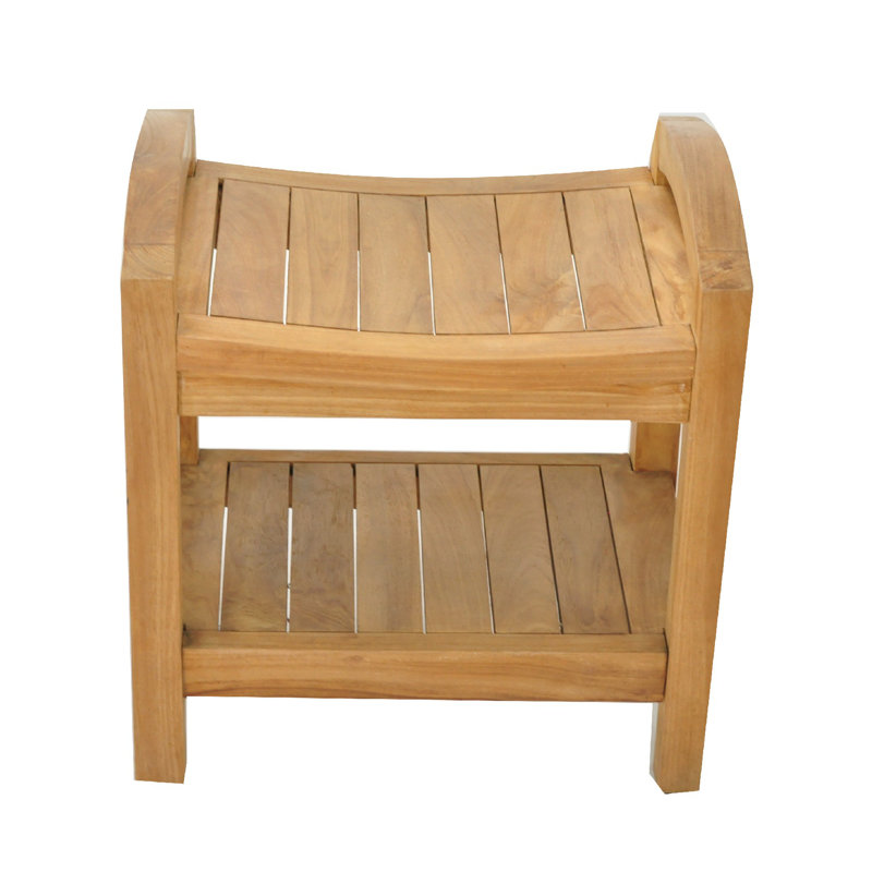 Banc de douche l 18" teck Whitlock