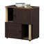Double Cat Litter Box Cabinet, Hidden Enclosure with Sisal Posts & Mat, Walnut