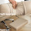 Fauteuil de soutien lombaire avec revêtement, cuir souple beige à hauteur réglable