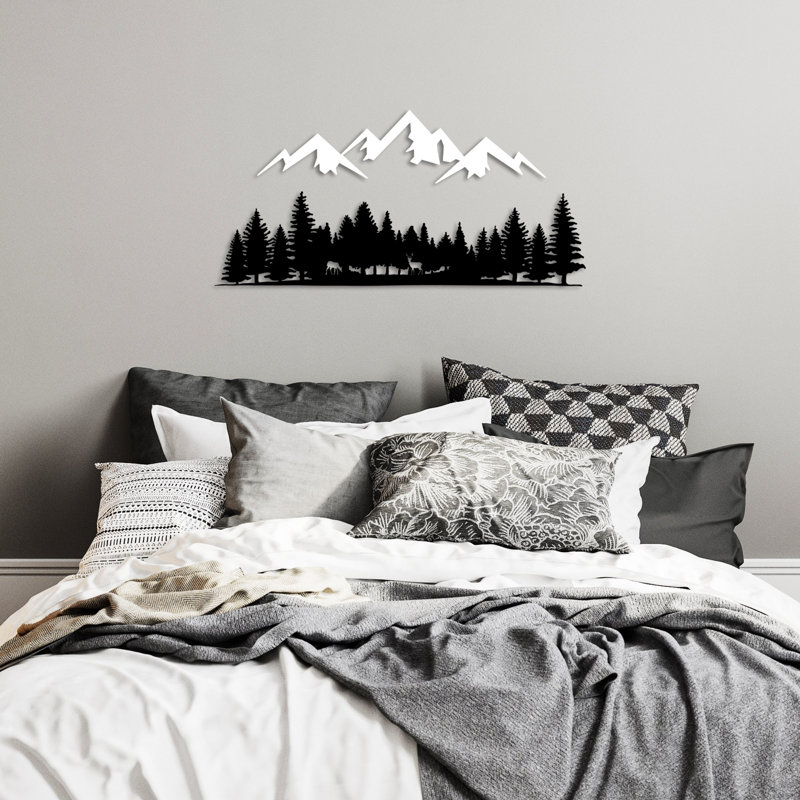 Elegant Decorative Metal Wall Accessory, White, 21.3 x 5.5 inches | 100% Metal, Thickness: 0.06 inches | Easy Wall-Mount Design | Perfect for Modern Home Décor & Art Displays, Unique and Stylish Accent