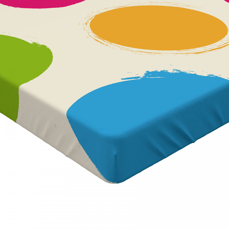 Microfiber Polka Dots Fitted Sheet, Twin Fitted Sheet