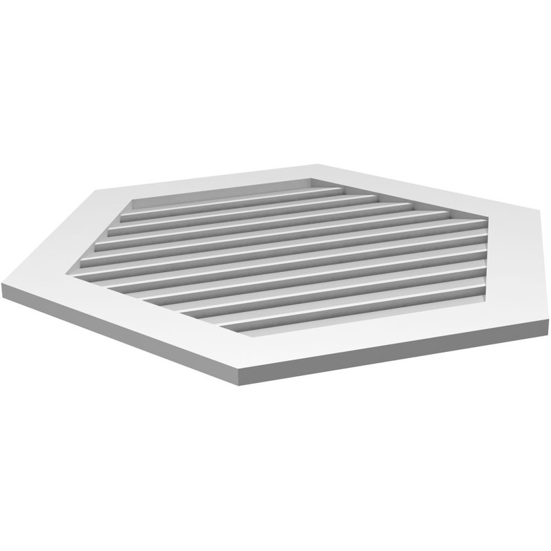 Évent horizontal fonctionnel à pignon en uréthane à surface horizontale Signature, H 34 po x l 38 po x P 1 po