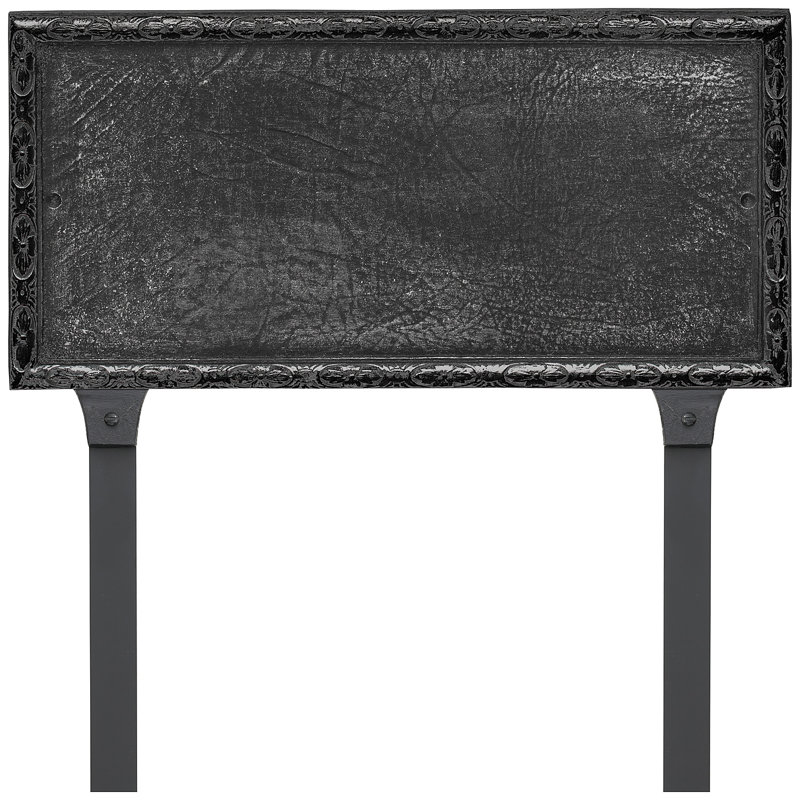 Plaque d'adresse rectangulaire à une ligne avec piquets de pelouse Jefferson, Fer suédois / Noir, Oui