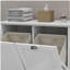 Armoire de trieur de linge à deux compartiments inclinable - blanc-1029790661