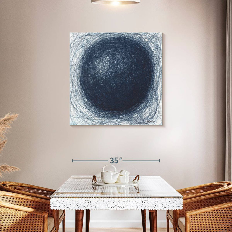 Avery Blue Sphere, 36" H x 36" W