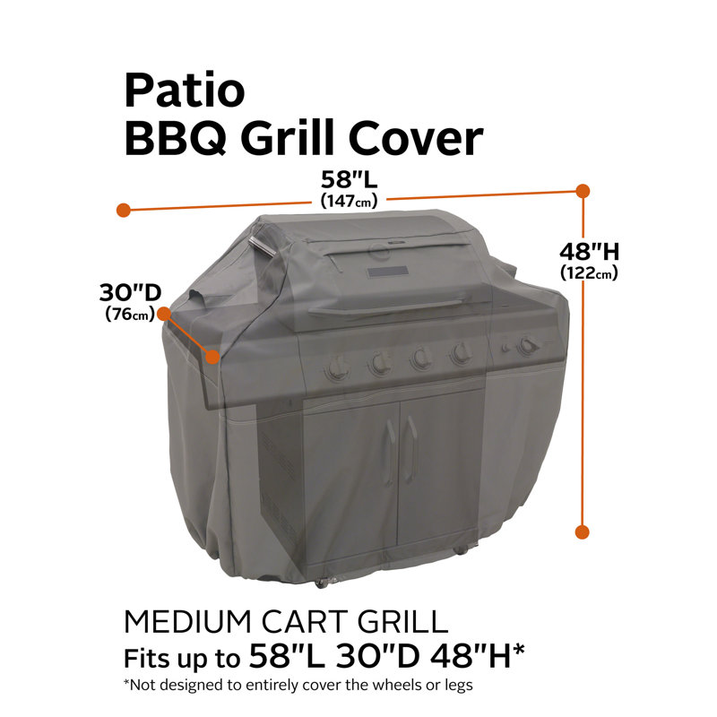 Arlmont & Co. Jaylon 70'' W x 30'' D Grill Cover, 48" H x 58" W x 30" D