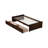 Twin Size Bed with 2 Drawers, Solid Rubber Wood Bed,Espresso