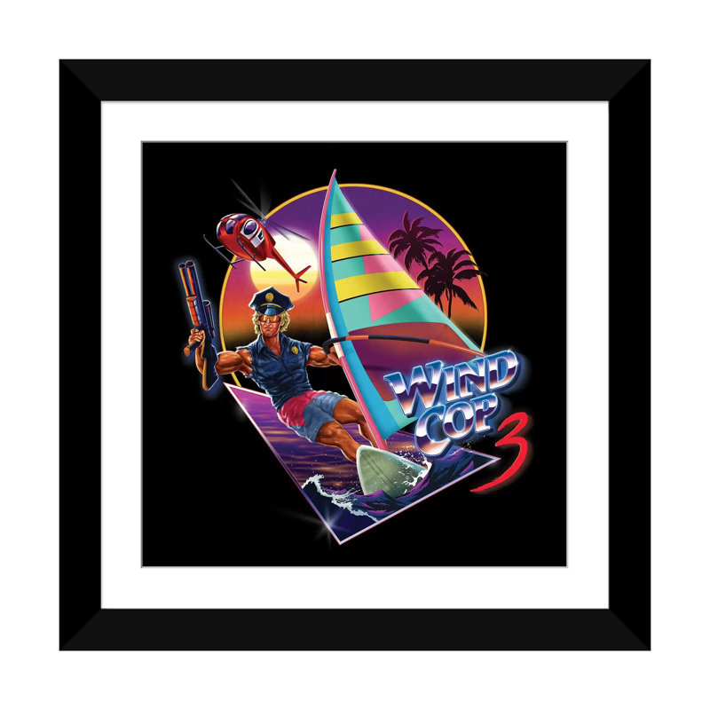 Steven Rhodes Print, 16" H x 16" W x 1" D, Black Framed Fine Art Paper, White