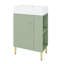 Armoire de rangement de salle de bain 21,6 "avec lavabo en céramique et rangement latéral-1057963574