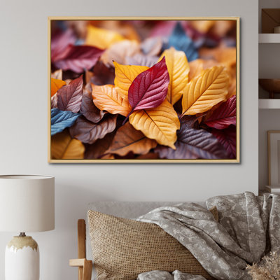 Orange Autumn Maple Leaves II - Tree Maple Wall Art