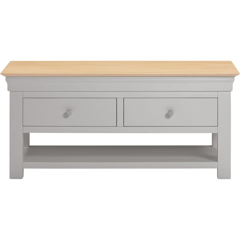 Adaleya Four Leg Coffee Table with Storage, Grey
