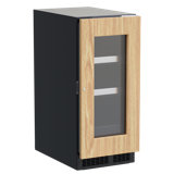 Marvel 15"W. Professional 2.7 Cu.Ft. Built-In Dual Zone Beverage Center - Panel Ready Frame with Glass