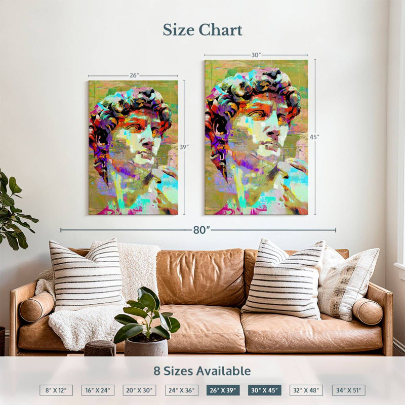 Leisha Michelangelo David III, H 39 po x l 26 po