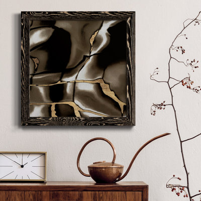 Toile encadrée Golden Shimmer III-Premium - prête à être accrochée
