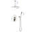 Ceiling Mounted Shower With Self-Cleaning Feature & Robust Water 12" System Mount: Consistent And Flow-126353146
