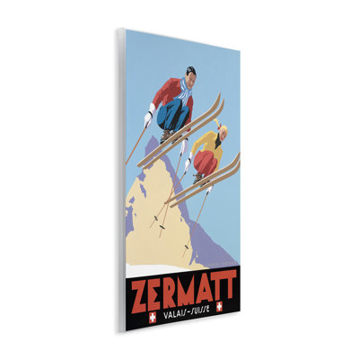 «Vintage Zermatt Skiing Wall Art» par Vintage Lavoie