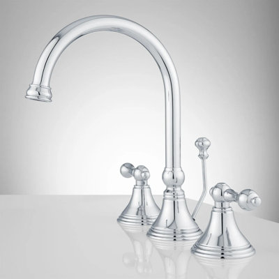 Melanie Widespread Gooseneck Bathroom Faucet with Lever Handles