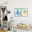 Éléphant et alligator avec guitare acoustique, ensemble de 2 impressions giclées encadrées, design par Carla Daly-114317380-114317381