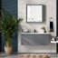 Armoire murale blanche avec miroir, 27 po x 30 po. Portes doubles et 2 tablettes réglables. Miroirs avant pour une préparation pratique. Économisez de l'espace. Fabrication. Porte miroir l 27,25 po x P 6,75 po