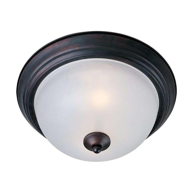 Brenden Glass Flush Mount, Oil Rubbed Bronze, Frosted