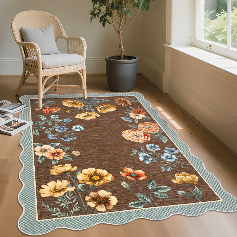 Tapis Farmhouse Floral, Rectangle 9 pi x 12 pi