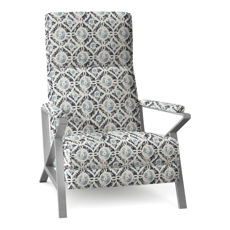 Infinity 28.25" Wide Manual Standard Recliner, Brushed Nickel, Perigold Wittstock Indigo