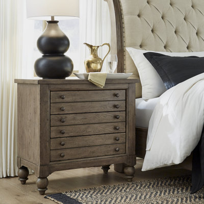 Aisja 3 Drawer Nightstand w/ Charging Station