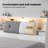 Bookcase Headboard with Charging Station & LED Lights, Upholstered Storage Headboard with Open Shelves-923117126-923117127