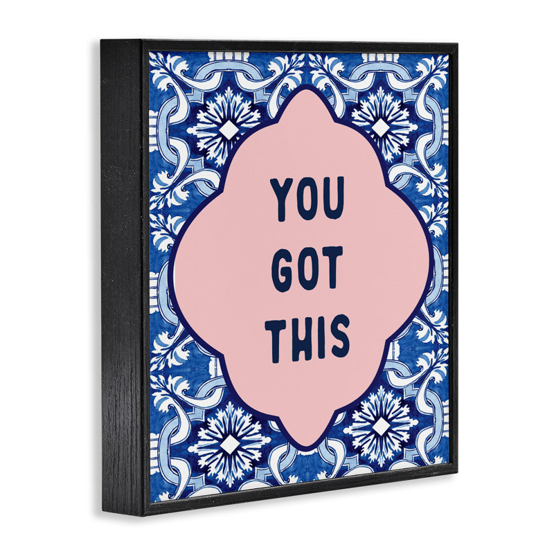 «You Got This on Boho», estampe numérique giclée, design par lettré et doublé, H 17 po x l 17 po, Giclée encadrée noir minuit