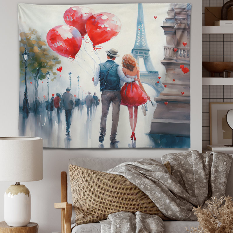 Tapisserie polyester en couple amoureux à Paris IV, H 32 po x l 39 po