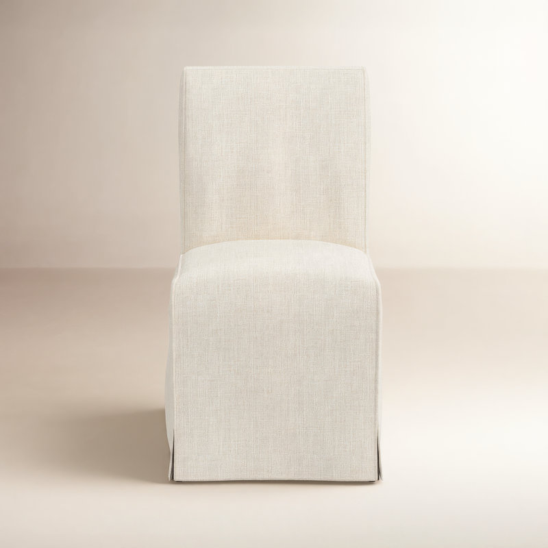 Sumatra Upholstered Parsons Chair, Classic Talc Linen