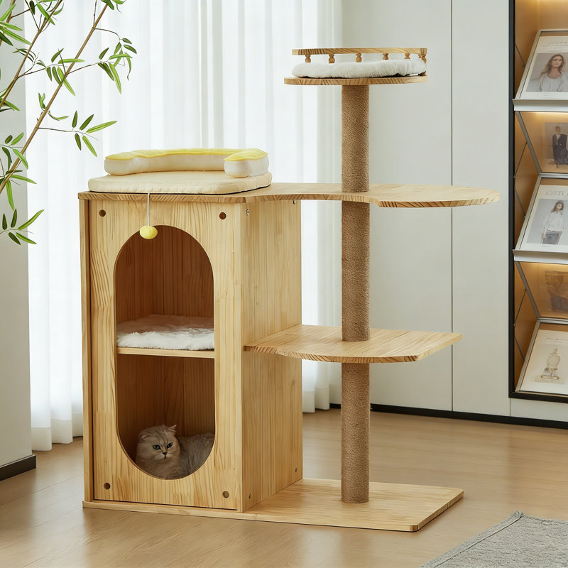 Solid Wood Creative Cat Climbing Frame