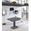 Brisson Extendable Oval Glass Top Metal Base Dining Table-2133077115